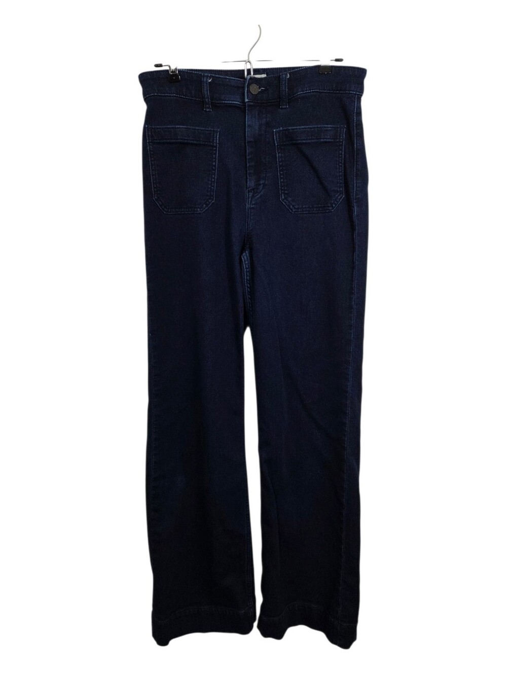 Faherty Stretch Terry Patch Pocket Pant Jeans Denim Dark Wash 30 Boho Nautical